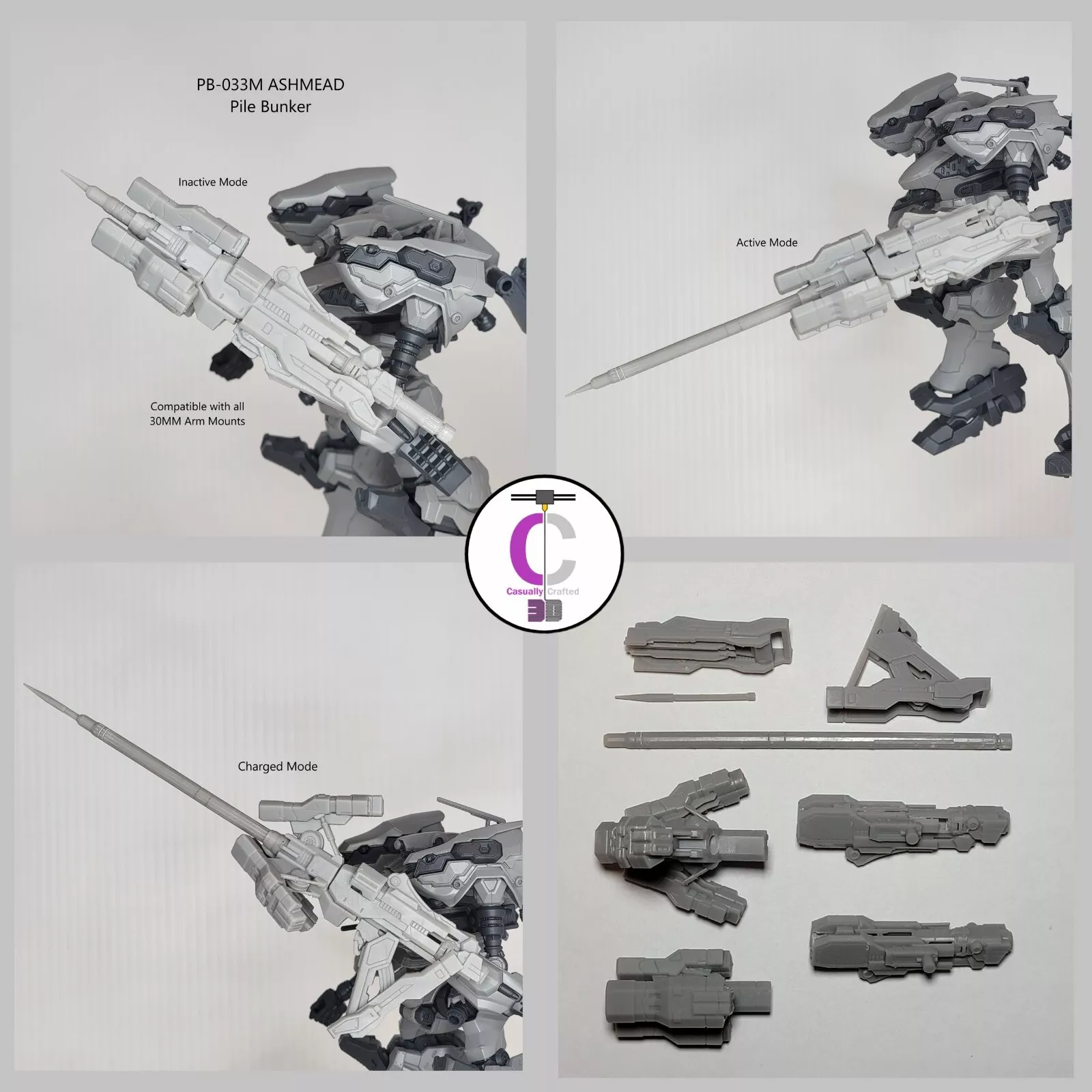 BALAM PB-033M ASHMEAD Pile Bunker Arm Weapon Part (30 Minutes Missions)