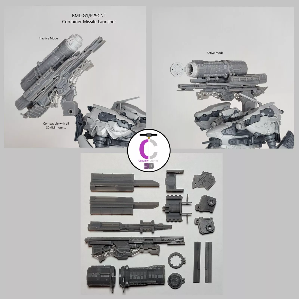 FURLONG BML-G1/P29CNT Container Missile Launcher Back Weapon Part (30 Minutes Missions)