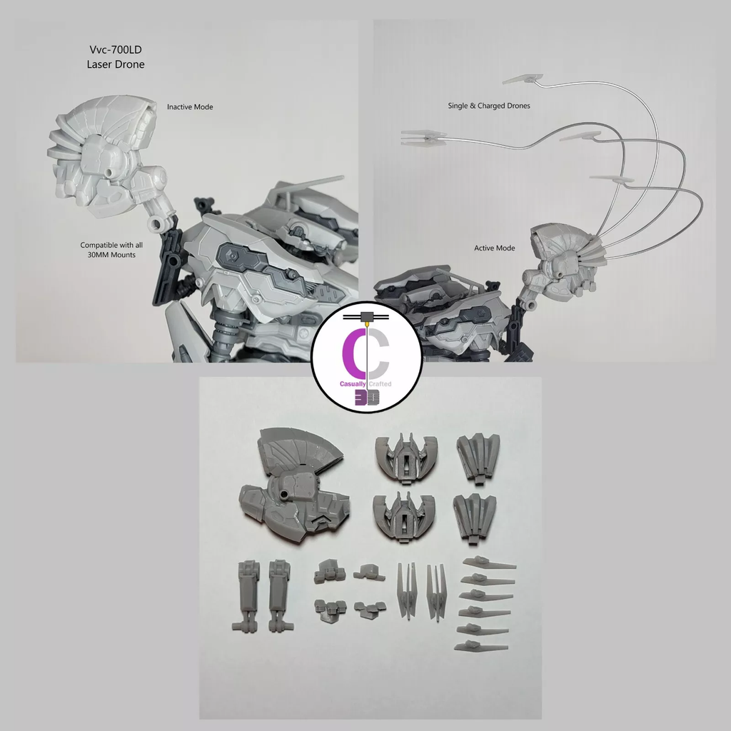 VCPL Vvc-700LD Laser Drone Back Weapon Part (30 Minutes Missions)