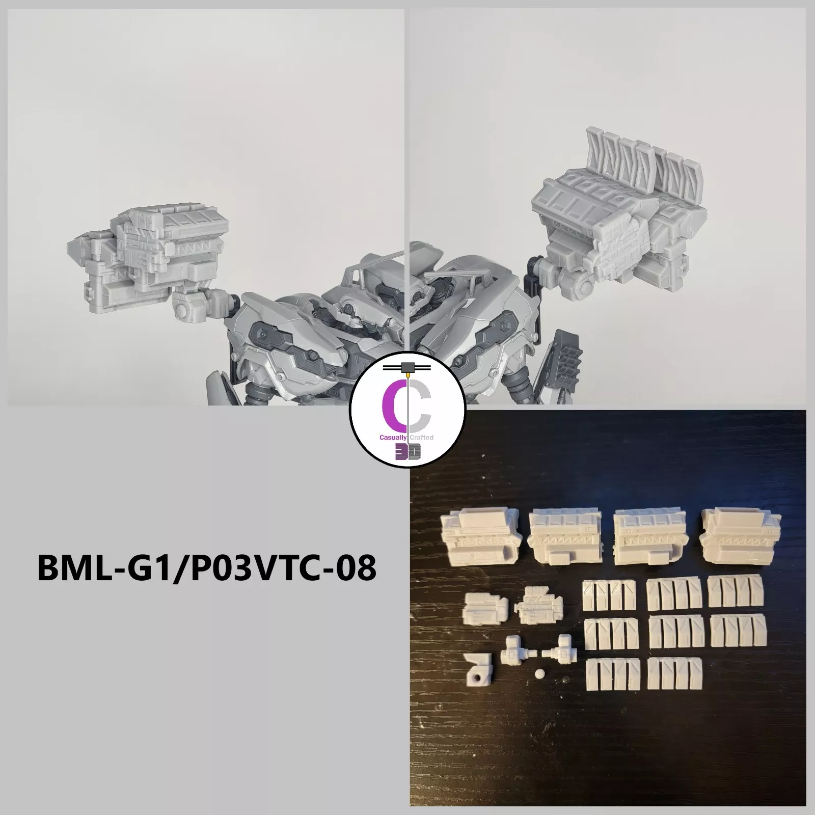 FURLONG BML-G1/P03VTC-08 Vertical Missile Launcher Back Weapon Part (30 Minutes Missions)