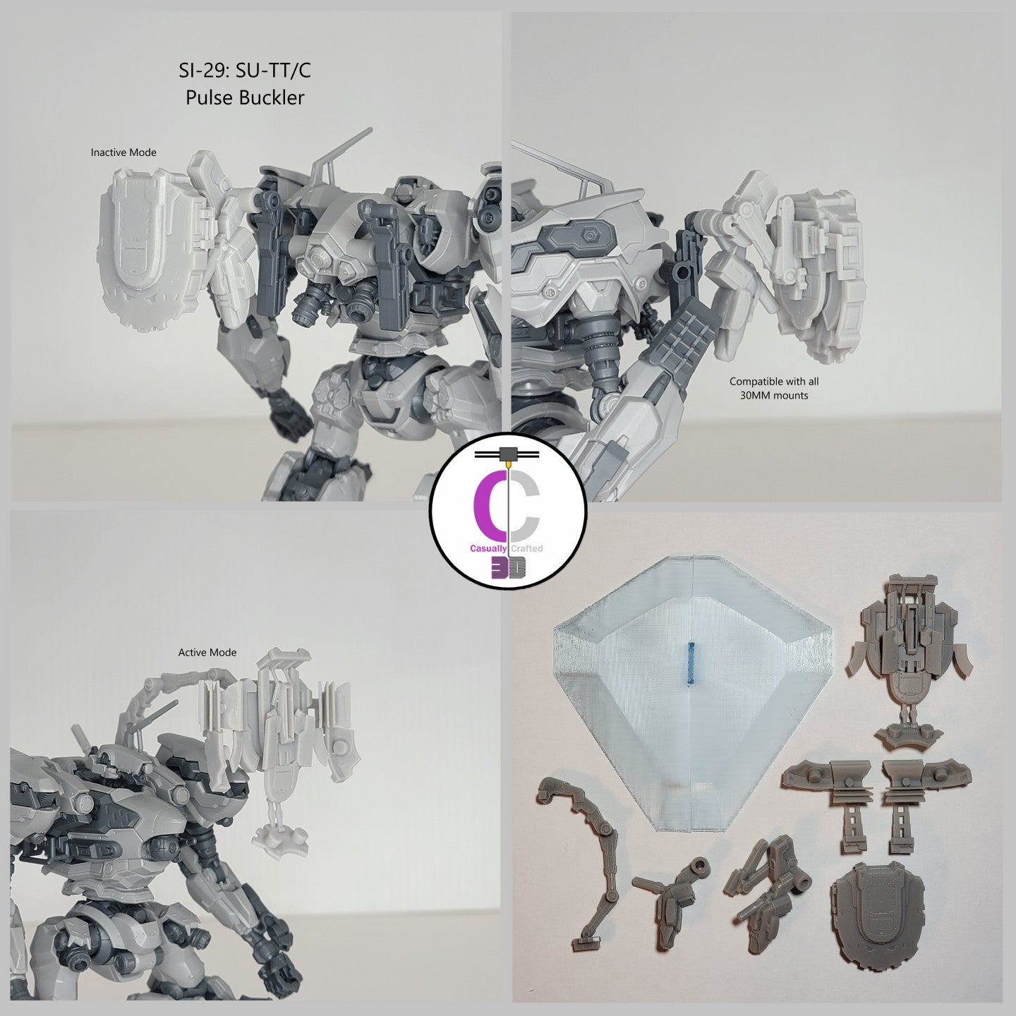 TAKIGAWA SI-29: SU-TT/C Pulse Buckler Back Weapon Part (30 Minutes Missions)