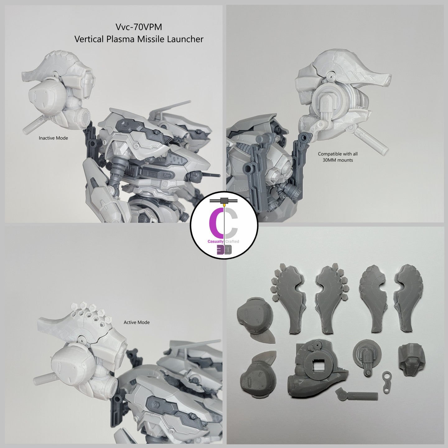 VCPL Vvc-70VPM Vertical Plasma Missile Launcher Back Weapon Part (30 Minutes Missions)